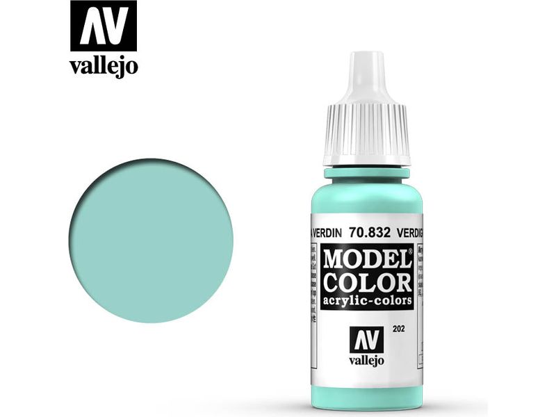 Paints and Paint Accessories Acrylicos Vallejo - Verdigris Glaze - 70 832 - Cardboard Memories Inc.