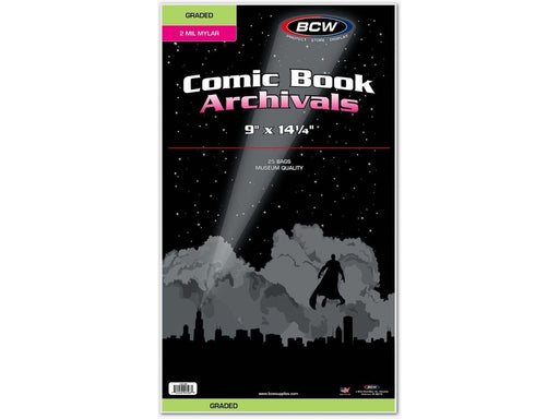 Comic Supplies BCW - Graded Mylar Comic Book Bags - 2 Mil - Cardboard Memories Inc.