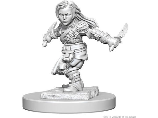Role Playing Games Wizkids - Dungeons and Dragons - Unpainted Miniature - Nolzurs Marvellous Miniatures - Halfling Female Rogue - 72627 - Cardboard Memories Inc.
