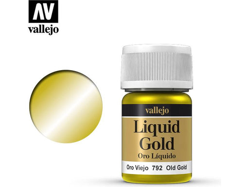 Paints and Paint Accessories Acrylicos Vallejo - Old Gold - 70 792 - Cardboard Memories Inc.
