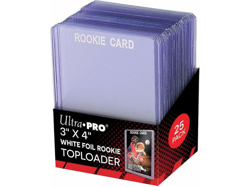 Supplies Ultra Pro - Top Loaders - 3x4 White Foil Rookie - Package of 25 - Cardboard Memories Inc.