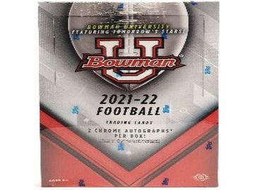Sports Cards Topps - 2021-22 - Football - Bowman University - Hobby Box - Cardboard Memories Inc.