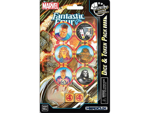 Collectible Miniature Games Wizkids - Marvel - HeroClix - Fantastic Four - Dice and Token - Cardboard Memories Inc.