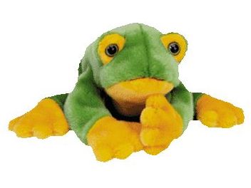 Plush TY Beanie Buddy - Smoochy the Frog - Cardboard Memories Inc.
