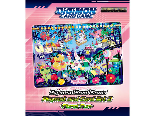 collectible card game Bandai - Digimon - Playmat and Card Set 2 - Floral Fun - Cardboard Memories Inc.