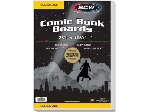 Comic Supplies BCW - Golden Age Comic Boards - Package of 100 - Cardboard Memories Inc.