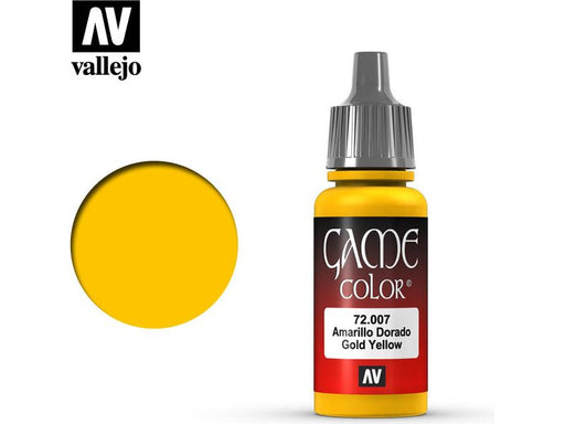 Paints and Paint Accessories Acrylicos Vallejo - Gold Yellow - 72 007 - Cardboard Memories Inc.