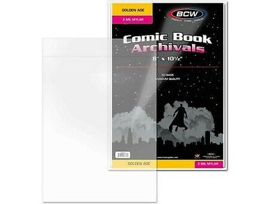Comic Supplies BCW - Golden Mylar Comic Book Bags - 2 Mil - Cardboard Memories Inc.