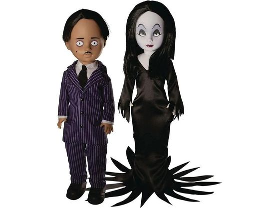 Action Figures and Toys Mezco Toys - Living Dead Dolls - The Addams Family - Gomez and Morticia - Cardboard Memories Inc.
