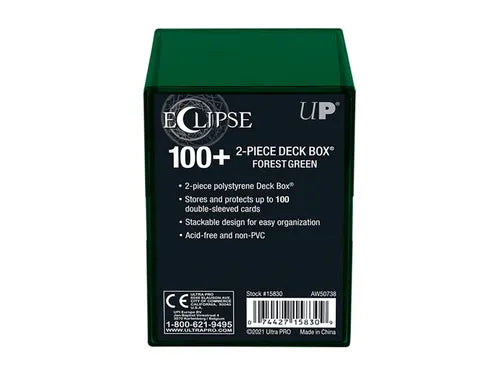 Supplies Ultra Pro - Eclipse - 2 Piece Box - 100 Count - Forest Green - Cardboard Memories Inc.