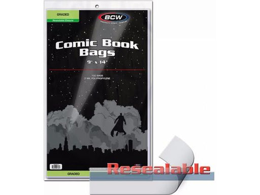 Comic Supplies BCW - Graded Polypropylene Comic Book Bags - Cardboard Memories Inc.
