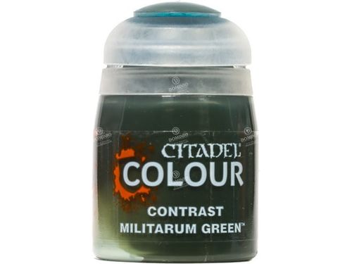 Paints and Paint Accessories Citadel Contrast Paint - Militarum Green - 29-24 - Cardboard Memories Inc.