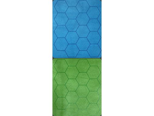 Role Playing Games Chessex - Reversible Megamat - 1'' Hex Blue-Green (34.5"X48") - Cardboard Memories Inc.