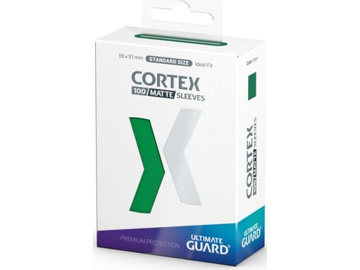 Supplies Ultimate Guard - Cortex Sleeves - Standard - Matte - Green - 100 Count - Cardboard Memories Inc.