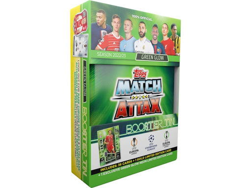 Sports Cards Topps - 2022/23 - Soccer - UEFA Champions League Match Attax - Booster Tin - Green Glow - Cardboard Memories Inc.