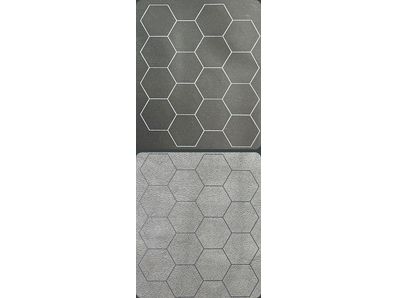 Role Playing Games Chessex - Reversible Megamat - 1'' Hex Black-Grey (34.5"X48") - Cardboard Memories Inc.