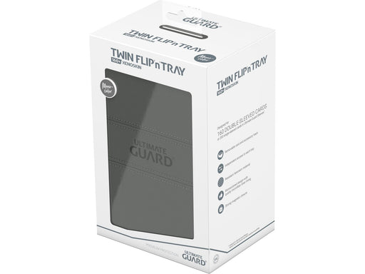 Supplies Ultimate Guard - Twin Flip N Tray Xenoskin - Monocolor Grey - 160 - Cardboard Memories Inc.