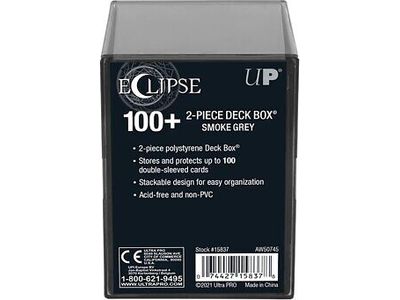 Supplies Ultra Pro - Eclipse - 2 Piece Box - 100 Count - Smoke Grey - Cardboard Memories Inc.