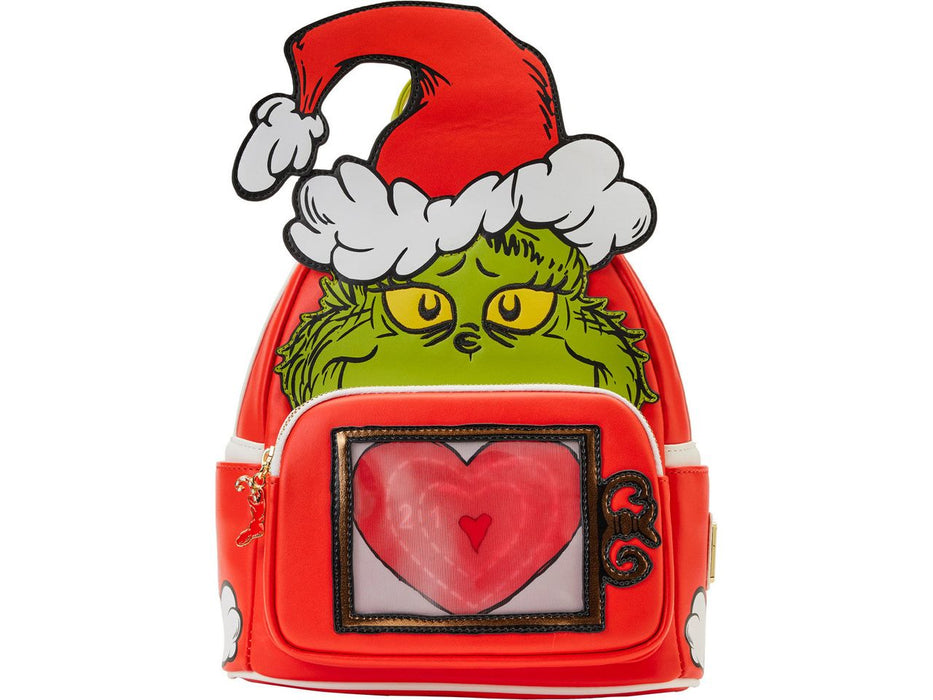 Supplies Loungefly - Dr Seuss - Grinch Lenticular Heart - Backpack - Cardboard Memories Inc.