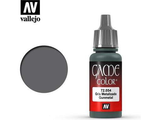 Paints and Paint Accessories Acrylicos Vallejo - Gunmetal - 72 054 - Cardboard Memories Inc.
