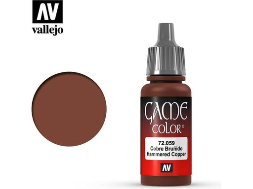 Paints and Paint Accessories Acrylicos Vallejo - Hammered Copper - 72 059 - Cardboard Memories Inc.