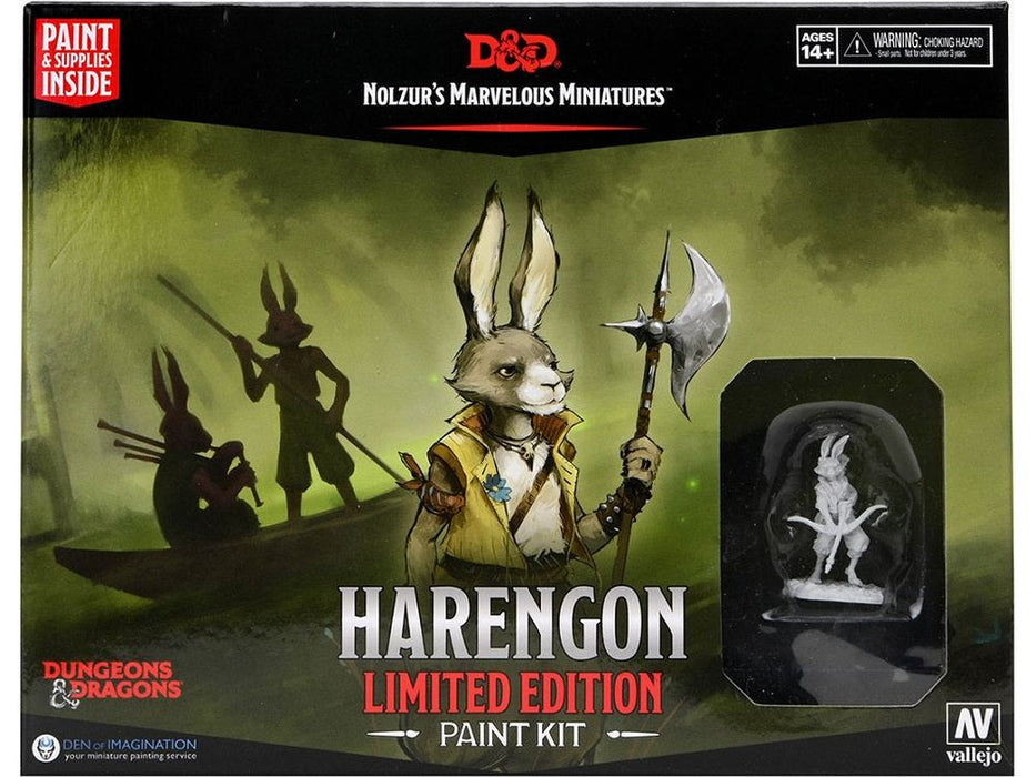 Role Playing Games Wizards of the Coast - Dungeons and Dragons - Nolzurs Marvelous Miniatures - Harengon Limited Edition - Paint Kit - Cardboard Memories Inc.