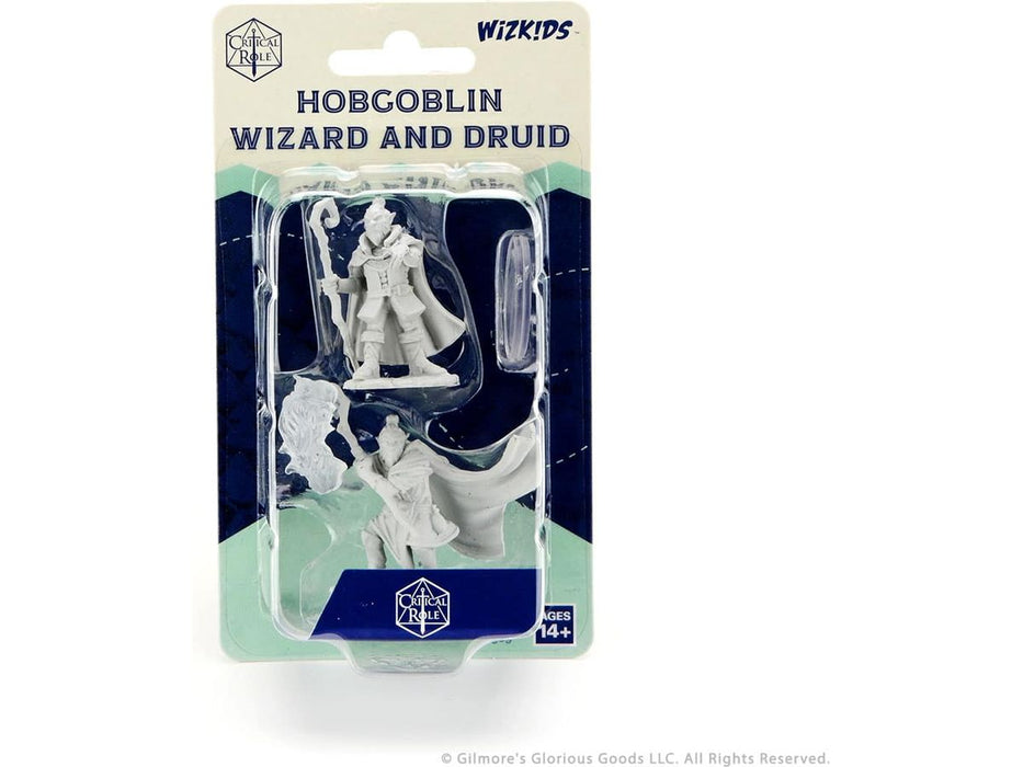 Role Playing Games Wizkids - Critical Roll - Unpainted Miniatures - Hobgoblin Wizard and Druid Male - 90389 - Cardboard Memories Inc.