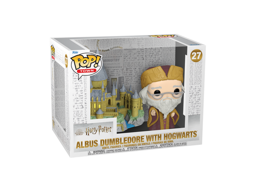 Action Figures and Toys POP! - Movies - Harry Potter - Albus Dumbledore with Hogwarts - Cardboard Memories Inc.
