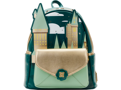 Supplies Loungefly - Harry Potter - Golden Hogwarts Castle - Backpack - Cardboard Memories Inc.