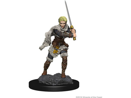 Role Playing Games Wizkids - Dungeons and Dragons - Unpainted Miniature - Nolzurs Marvellous Miniatures - Human Female Barbarian - 72644 - Cardboard Memories Inc.