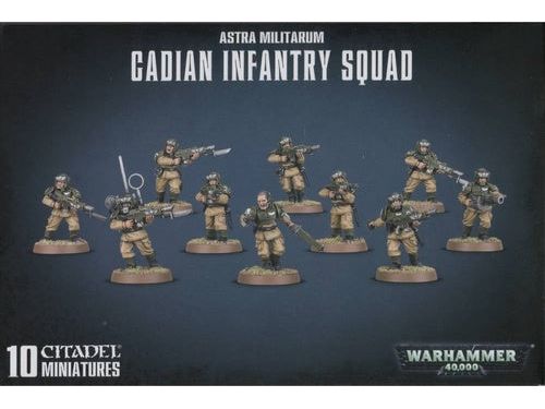 Collectible Miniature Games Games Workshop - Warhammer 40K - Astra Militarum - Cadian Infantry Squad - 47-17 - Cardboard Memories Inc.