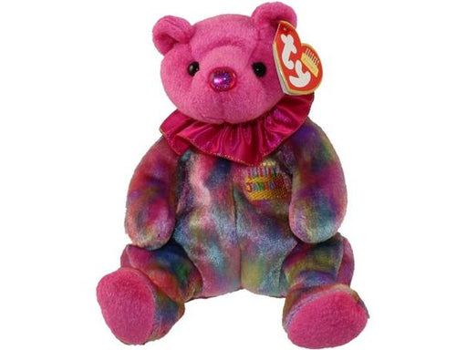 Plush TY Beanie Baby - January Birthday Bear - Cardboard Memories Inc.