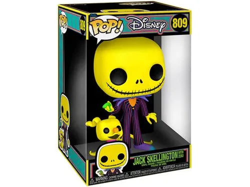 Action Figures and Toys POP! - Disney - The Nightmare Before Christmas - Jack with Zero Blacklight - 10" - Cardboard Memories Inc.