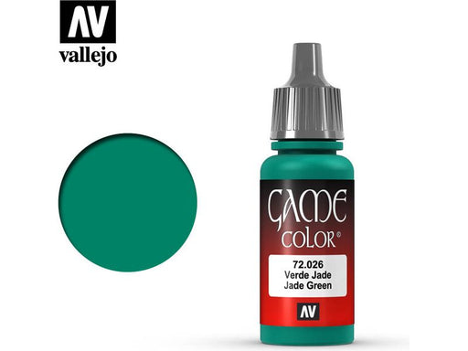 Paints and Paint Accessories Acrylicos Vallejo - Jade Green- 72 026 - Cardboard Memories Inc.