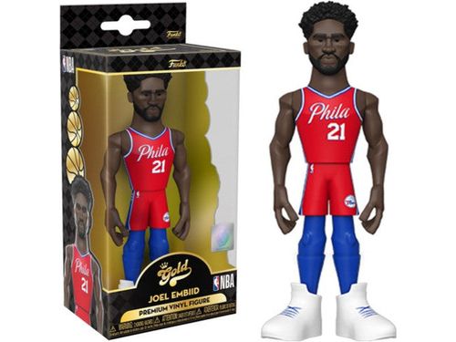 Action Figures and Toys Funko - Gold - Sports - NBA - Philadelphia 76ers - Joel Embiid - Premium Figure - Cardboard Memories Inc.