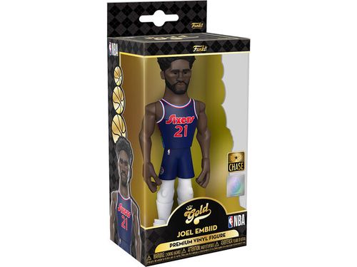 Action Figures and Toys Funko - Gold - Sports - NBA - Philadelphia 76ers - Joel Embiid - Chase - Premium Figure - Cardboard Memories Inc.