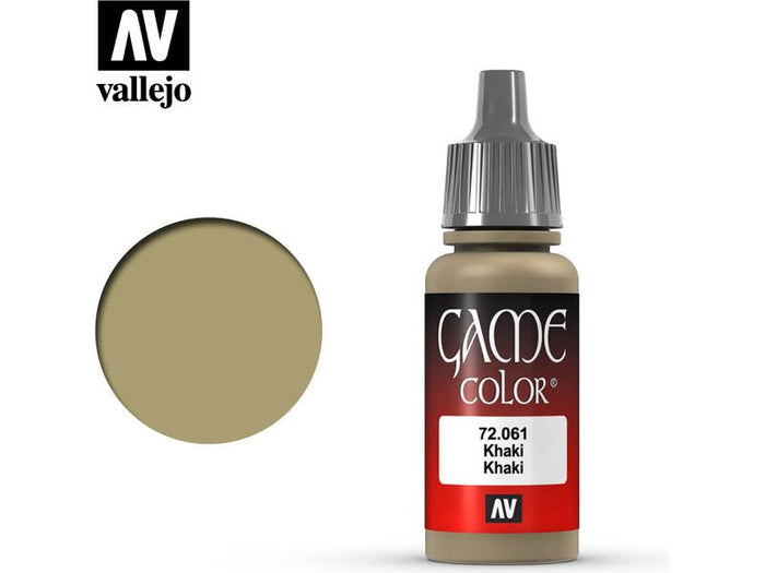 Paints and Paint Accessories Acrylicos Vallejo - Khaki - 72 061 - Cardboard Memories Inc.