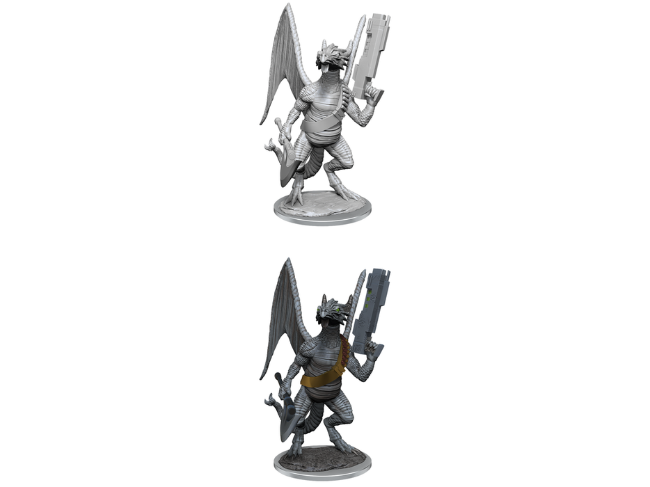 Role Playing Games Paizo - Starfinder - Unpainted Miniatures - Deep Cuts - Dragonkin - 90502 - Cardboard Memories Inc.