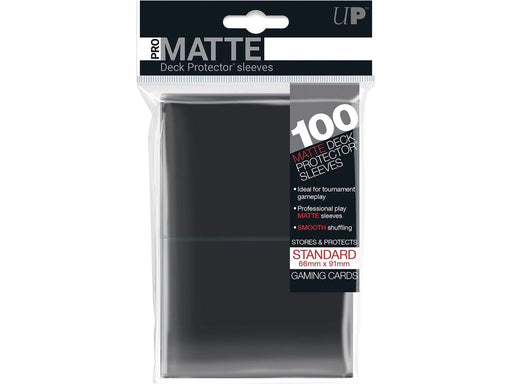 Supplies Ultra Pro - Deck Protectors - Standard Size - Pro-Matte Black - Package of 100 - Cardboard Memories Inc.
