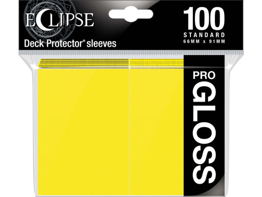 Supplies Ultra Pro - Eclipse Gloss Deck Protectors - Standard Size - 100 Count Lemon Yellow - Cardboard Memories Inc.