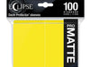 Supplies Ultra Pro - Eclipse Matte Deck Protectors - Standard Size - 100 Count Lemon Yellow - Cardboard Memories Inc.