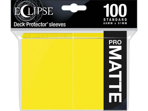 Supplies Ultra Pro - Eclipse Matte Deck Protectors - Standard Size - 100 Count Lemon Yellow - Cardboard Memories Inc.