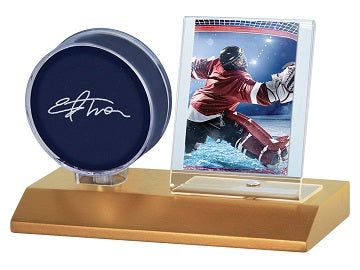 Supplies Ultra Pro - Puck and Card Holder - Wood Base - Cardboard Memories Inc.