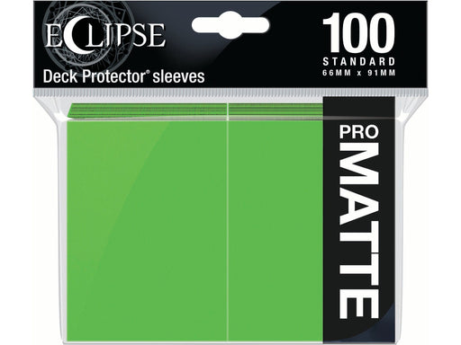 Supplies Ultra Pro - Eclipse Matte Deck Protectors - Standard Size - 100 Count Lime Green - Cardboard Memories Inc.