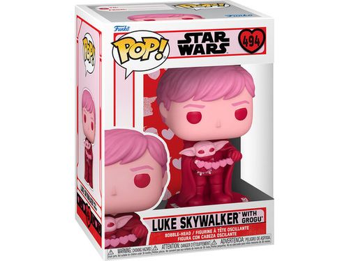 Action Figures and Toys POP! - Movies - Star Wars - Valentines - Luke Skywalker with Grogu - Cardboard Memories Inc.