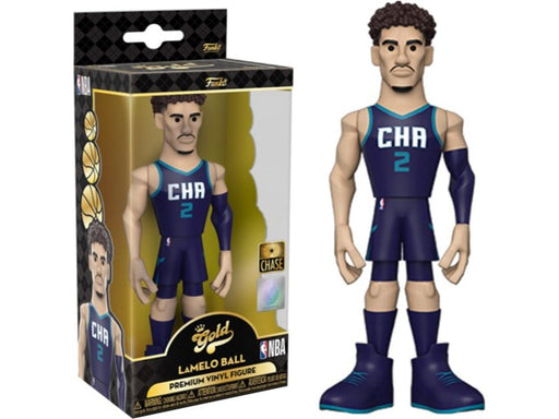 Action Figures and Toys Funko - Gold - Sports - NBA - Charlotte Hornets - LaMelo Ball - Chase - Premium Figure - Cardboard Memories Inc.
