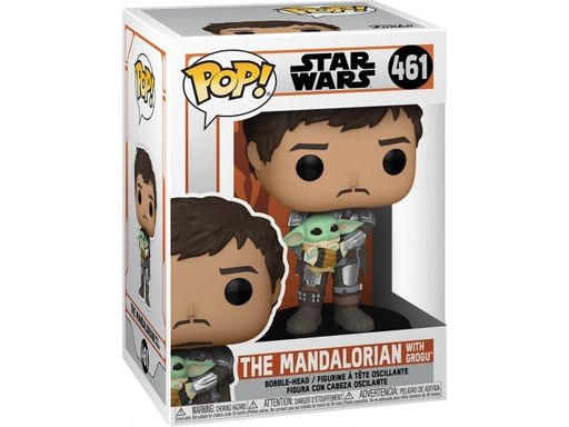 Action Figures and Toys POP! - Movies - Star Wars - The Mandalorian - The Mandalorian with Grogu - Cardboard Memories Inc.
