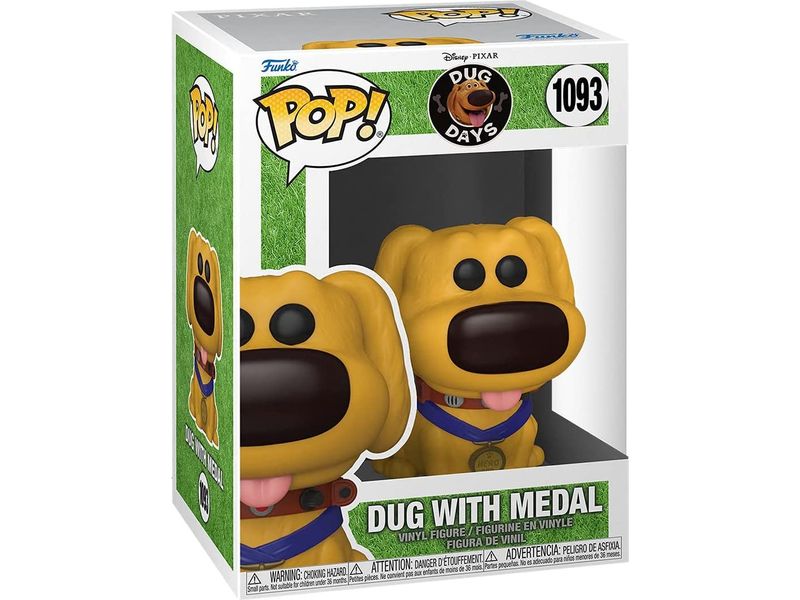 Action Figures and Toys POP! - Television - Disney - Dug Days - Dug with Medal - Cardboard Memories Inc.