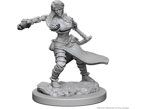 Role Playing Games Wizkids - Dungeons and Dragons - Unpainted Miniature - Nolzurs Marvellous Miniatures - Human Female Monk - 72634 - Cardboard Memories Inc.