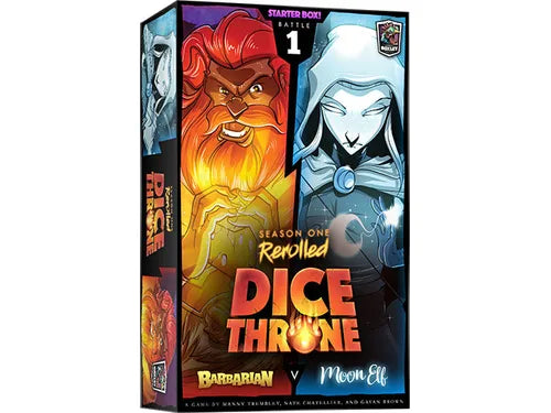 Board Games Roxley Games - Dice Throne - Season 1 - Barbarian vs Moon Elf - Cardboard Memories Inc.